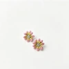 Wholesale of retro enamel Daisy stud earrings and polka dot flower earrings for Internet celebrities, one-piece consignment Item Picture